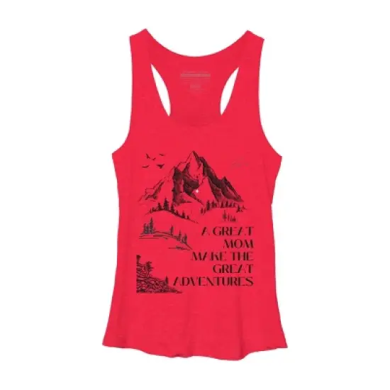 Women's Design By Humans A Great Mom Make The Great Adventures By Wortex Racerback Tank Top image {6}