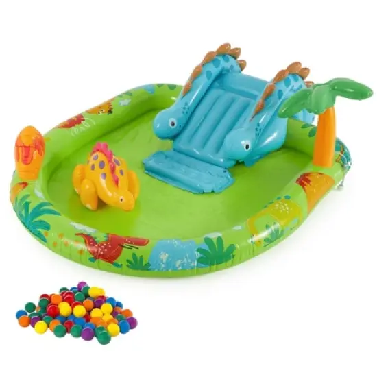 Intex 57166EP Little Dino Dinosaur Themed Inflatable Backyard Pool Play Center image {6}