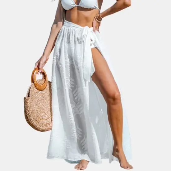 Women's Belted Jacquard Cover-Up Bottom - Cupshe image {4}