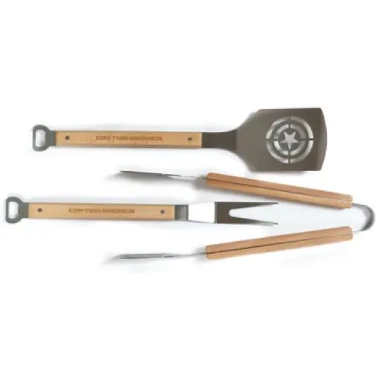 Seven20 Marvel&rsquo;s Captain America 3-Piece Outdoor BBQ Grill Utensil Set image {7}