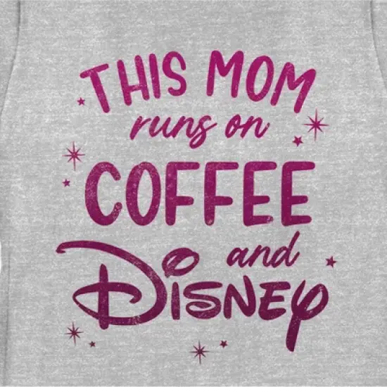Women's Disney This Mom Runs On Coffee T-Shirt image {1}