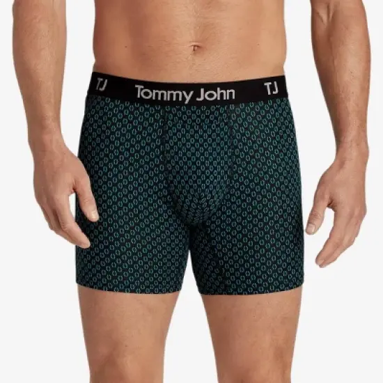 TJ | Tommy John&trade; Men's 6" Boxer Briefs 2pk - Black/Green image {3}