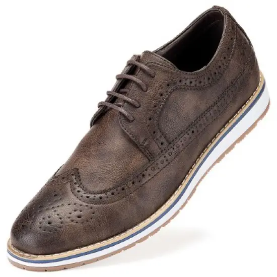 Mio Marino - Men's Ornate Wingtip Oxford Shoes image {8}