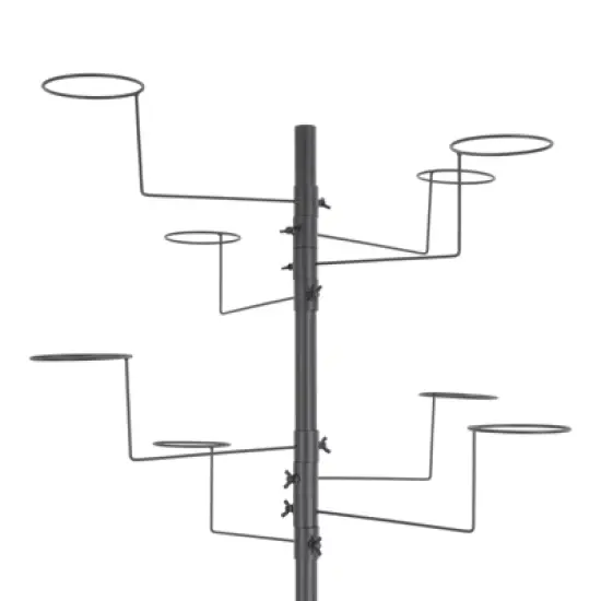 YIYIBYUS Modern Freestanding Metal Hat Organizer Rack, Hat Display Stand with 20 Hooks image {5}