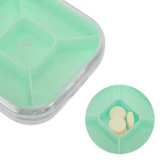 Unique Bargains 5 Grid Portable Pill Case 1 Pc image {2}