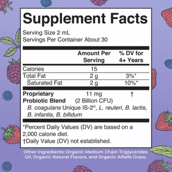 Organic Kids Liquid Probiotic (Very Berry, 2oz) image {1}