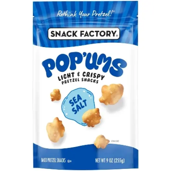 Snack Factory Pop'ums Sea Salt Pretzel Snacks - 9oz image {4}
