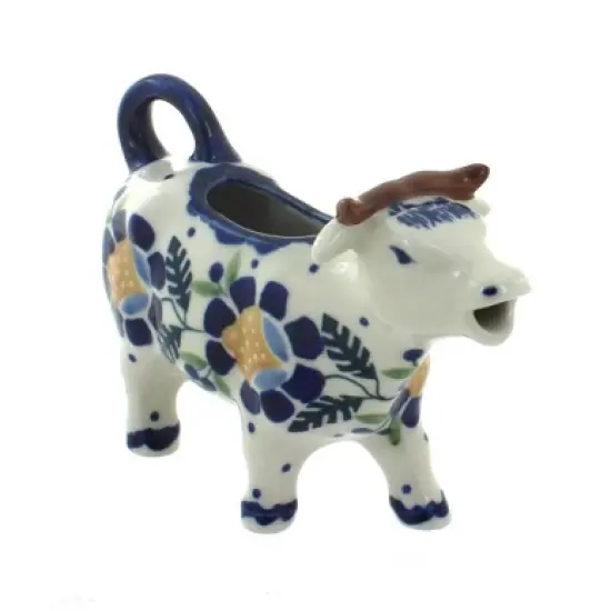 Blue Rose Polish Pottery D081 Manufaktura Cow Creamer image {5}