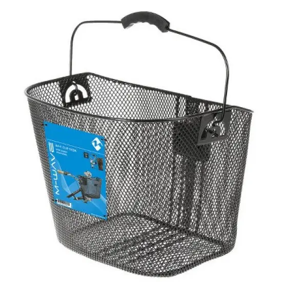 M-Wave Reinforced Quick Release Wire Basket, Black image {3}