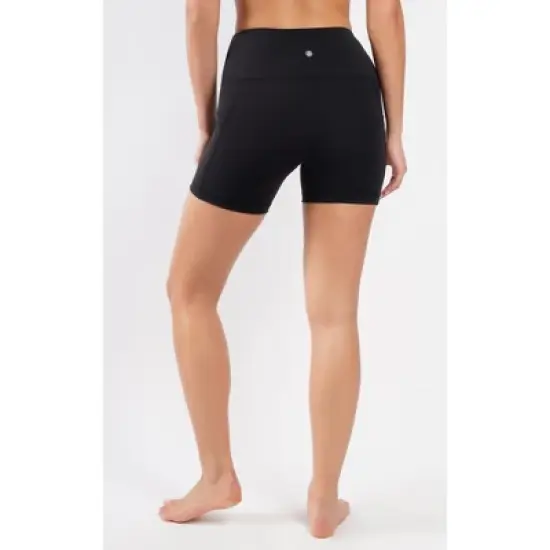 Yogalicious Womens Lux Polygiene Tribeca 9" High Waist Side Pocket Bike Short image {2}