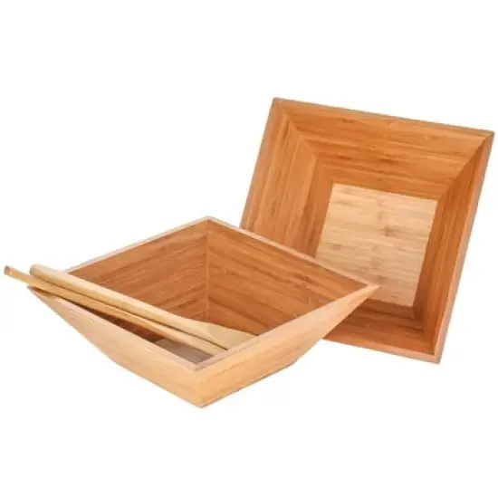 Heim Concept Bamboo Salad Bowl Set 24 fl oz image {4}