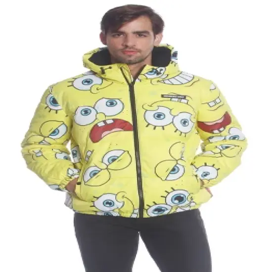 Members Only Men's Spongebob Puffer Jacket image {3}