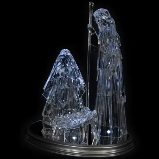 Northlight LED Lighted Acrylic Holy Family Nativity Scene on Mirror Christmas Decoration - 17" image {4}
