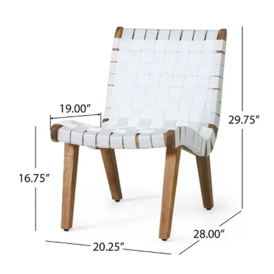 Charlotter 3pc Outdoor Rope Weave Chat Set: Acacia Wood, Ergonomic - Christopher Knight Home image {12}