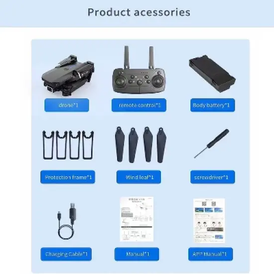 Myshle SMS Drone with 4K HD Camera Black image {5}