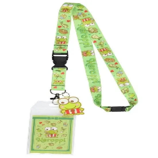 Keroppi ID Badge Holder Lanyard w/ 2" Character Rubber Pendant image {5}