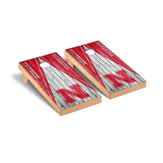NCAA Nebraska Cornhuskers Premium Cornhole Board Triangle Weathered Version image {1}