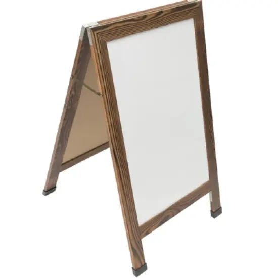 Excello Global Products 40" x 22" Indestructible A-Frame Whiteboard - Brown image {5}