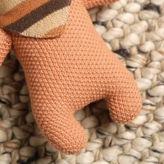 TopComfy Baby and Toddler Learning Toy Handmade Cotton Baby Bunny Plush Toy for Comfort and Playtime, Peach, 16"*10"*1" image {2}