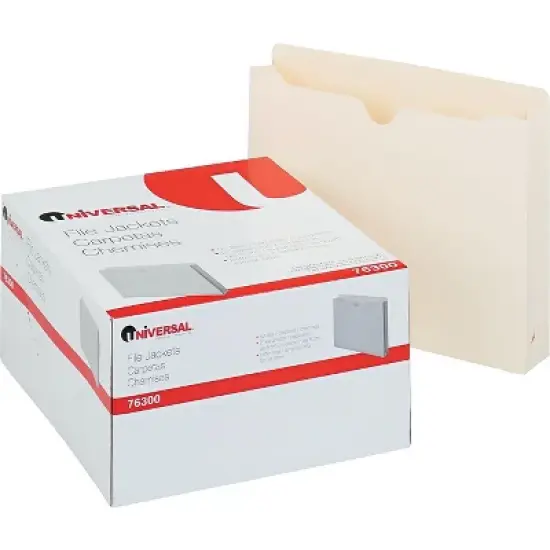 Universal Economical File Jackets with Two Inch Expansion Letter 11 Point Manila 50/Box 76300 image {1}