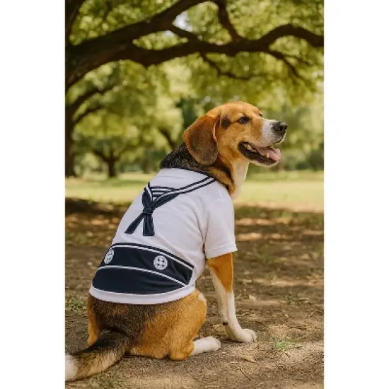 Parisian Pet 'Sailor Dog' Halloween Costume - Navy Blue Sailor Outfit for Dogs & Cats image {6}