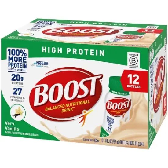 Boost High Protein Nutritional Drink - Very Vanilla - 8 fl oz/12pk image {2}