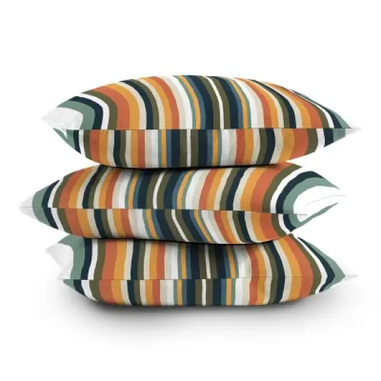 Sheila Wenzel Ganny Mid Century Stripes Outdoor Throw Pillow - Deny Designs image {2}