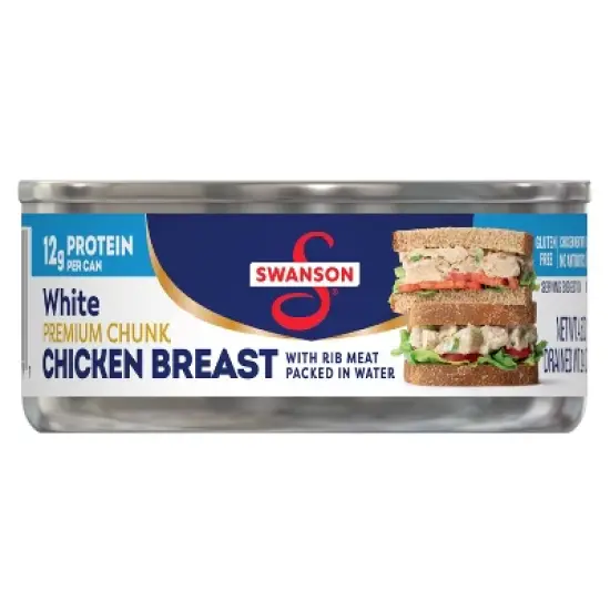 Swanson Premium White Chunk Chicken Breast in Water - 4.5oz image {11}