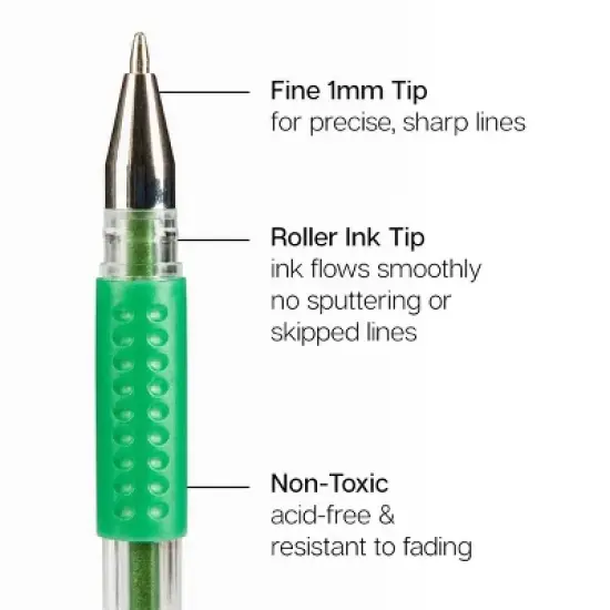 KINGART Gel Pens 24 Green Tone Colors image {1}