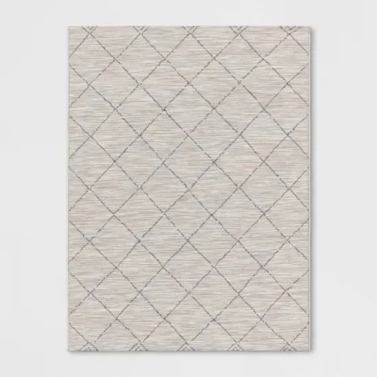 Mira Geometric Diamond Indoor/Outdoor Rug Cream - Threshold&trade; image {5}