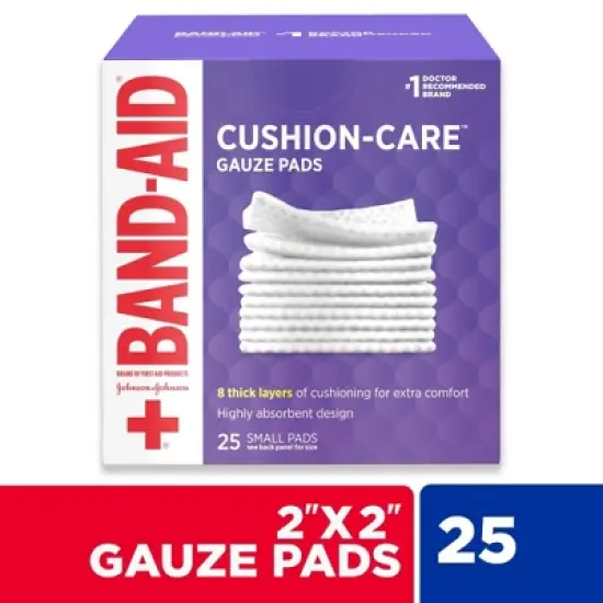 Band Aid - Cushion Care Gauze Pads, Small, 2x2 inches, 25 Ct image {5}