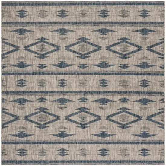 Yarrow Outdoor Rug Navy/Gray  - Safavieh image {4}