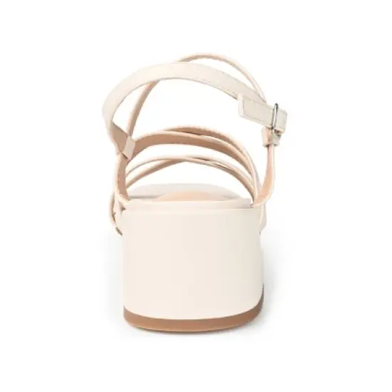 Journee Collection Womens Kempsy Open Square Toe Block Heel Sandals image {2}