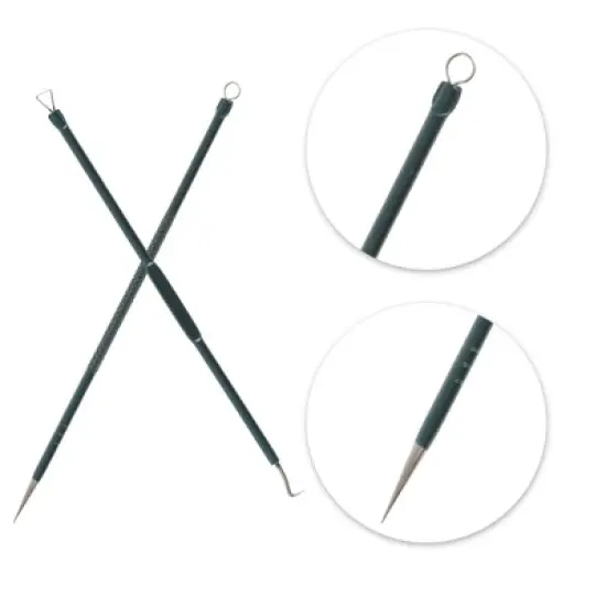 Unique Bargains Professional Pimple Extractor Tool Kit Green 1 Set image {2}