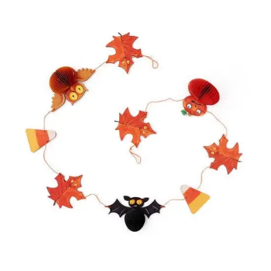 Mary Engelbreit Halloween Honeycomb Critter Garland, 72" image {1}