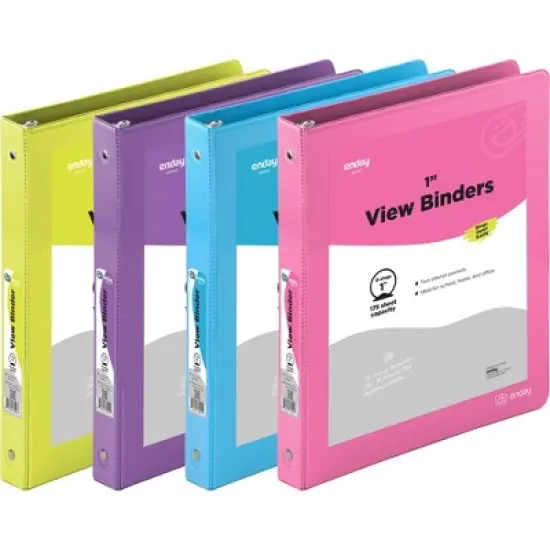 Enday 3-Ring View Binder With 2-Pockets - 4 Pack image {8}