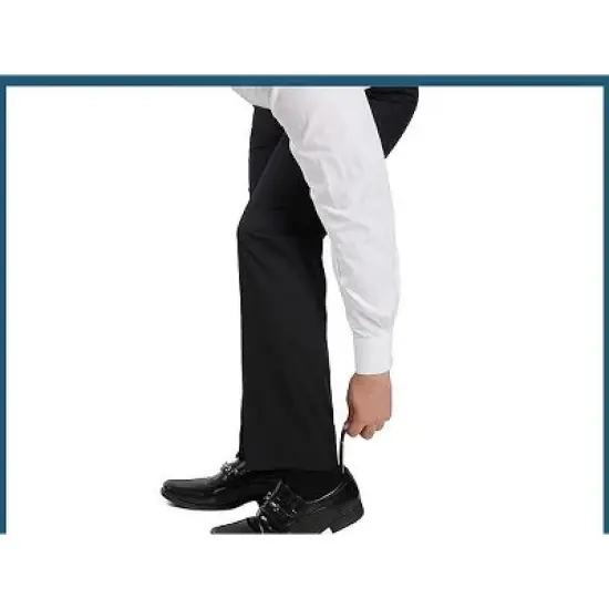 Comfy Clothiers 16.5-inch - 42cm Long Handled Metal Shoe Horn, 1 pack, Silver image {2}