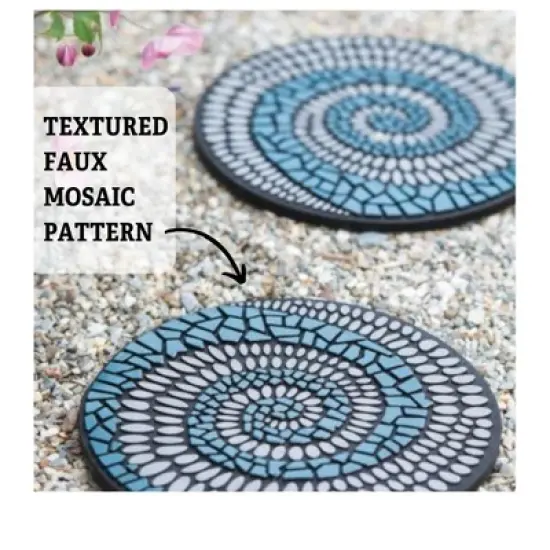 Gardener's Supply Company Flagstone Recycled Rubber Stepping Stone For Garden Walkway | Outdoor Patio D&eacute;cor & Lawn Pathway Landscaping Stepping Blocks image {2}