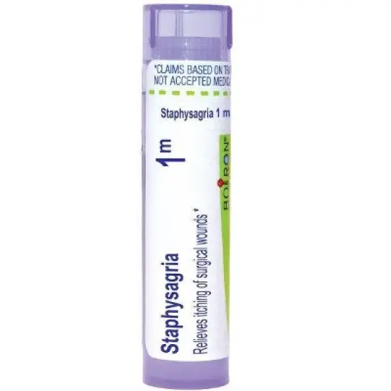 Staphysagria 1M by Boiron Homeopathic Single Medicine For First Aid  -  80 Pellet image {9}