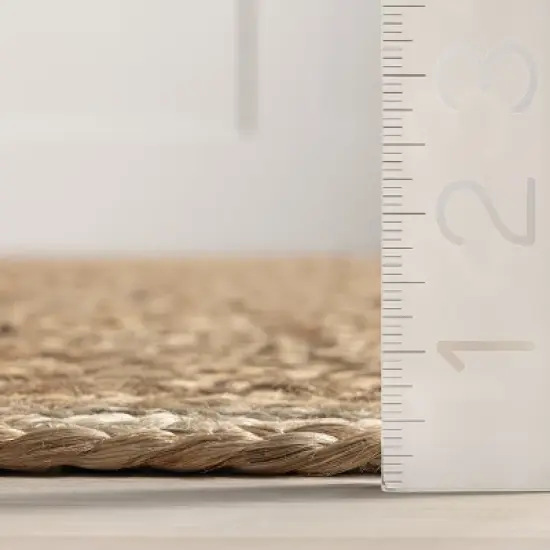 nuLOOM Hand Woven Farmhouse Jute Area Rug image {6}
