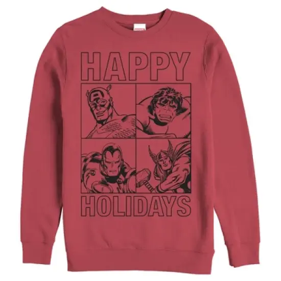 Men's Marvel Happy Hero Holiday Sweatshirt image {2}