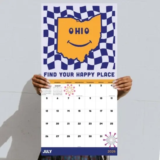 TF Publishing 13.5"x14.5" 2026 Home Ohio Wall Calendar image {3}