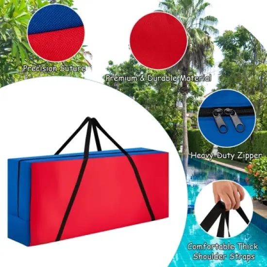 Costway Giant 4 in A Row Jumbo 4-to-Score Game Set W/Storage Carrying Bag for Kids Adult image {5}