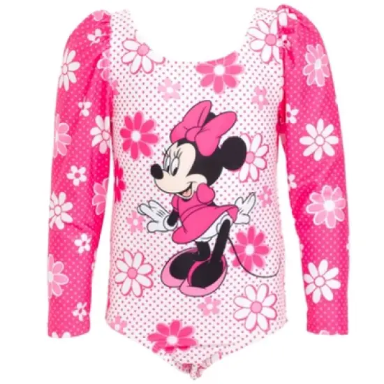 Disney Minnie Mouse Girls One Piece Bathing Suit Little Kid to Big Kid  image {7}
