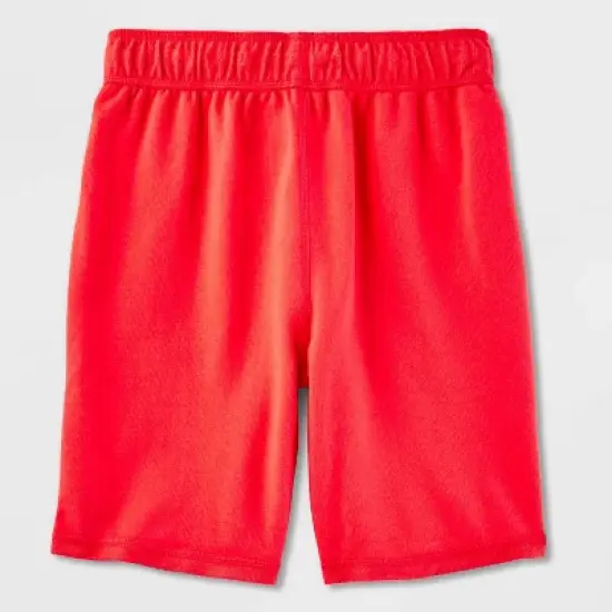 Boys' 2pk Adaptive Knit Shorts - Cat & Jack&trade; Black/Red image {1}