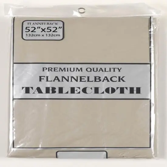 Carnation Home Fashions Vinyl Tablecloth with Polyester Flannel Backing - 52"x52" image {5}