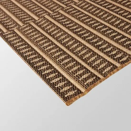 Shifted Geo Stripe Outdoor Rug Tan - Project 62&trade; image {4}