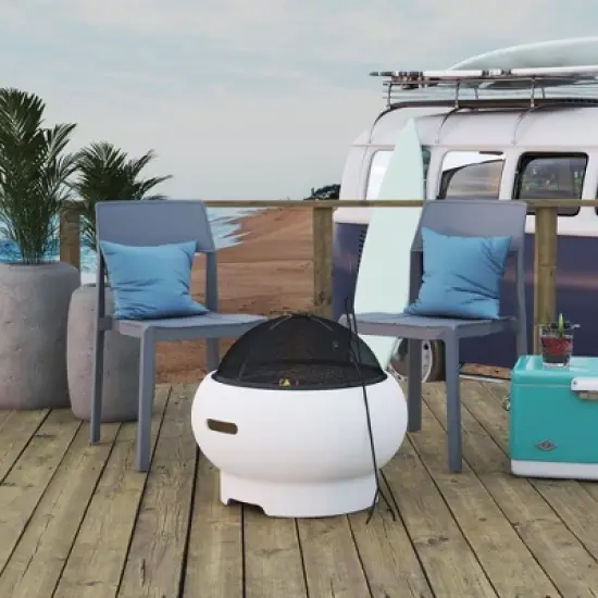 Asher Wood Burning Fire Pit with Grilling Surface - Novogratz image {5}