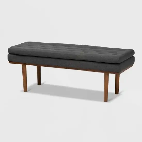 Arne Walnut Finished Bench - Baxton Studio image {8}