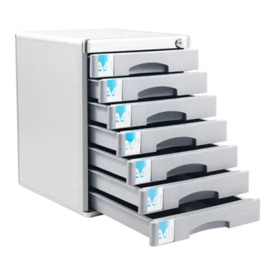 YIYIBYUS Labelling 7-tier Document Storage Box, Desktop Drawer Organizer image {6}